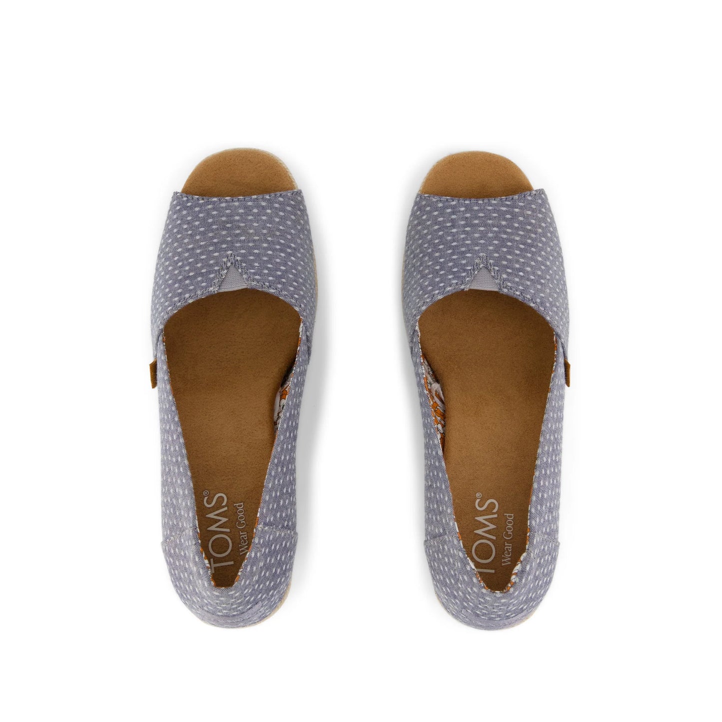 Essential Wedge in Niagara Mist Chambray Dot