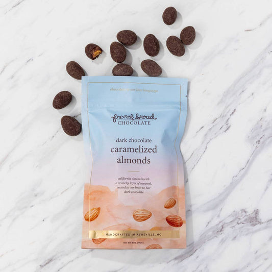 Dark Chocolate-Covered Caramelized Almonds