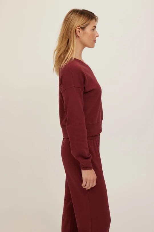 Mulholland Pullover in Dark Cherry