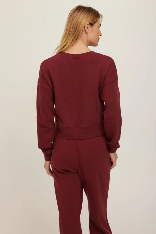 Mulholland Pullover in Dark Cherry