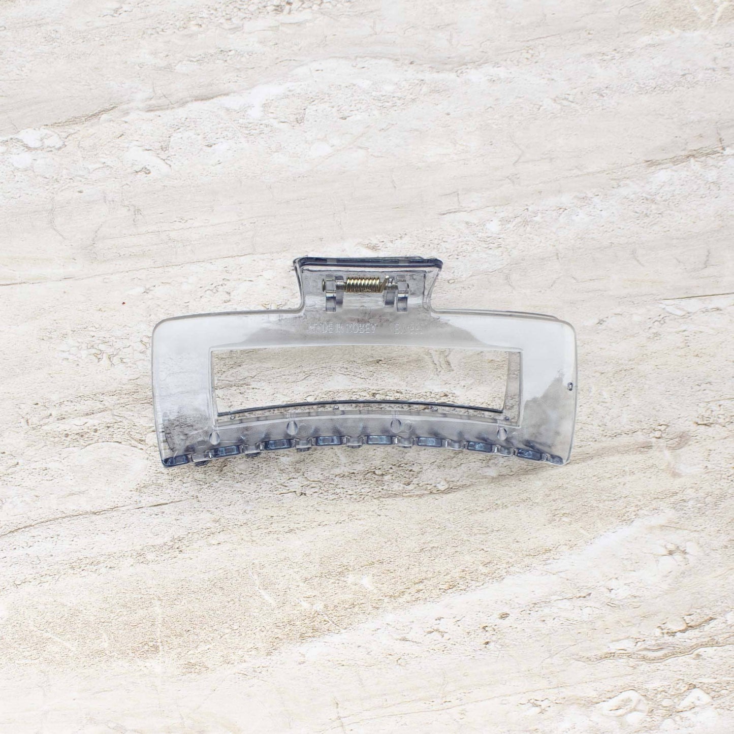 Jumbo Square Hair Clip: Ice Beige