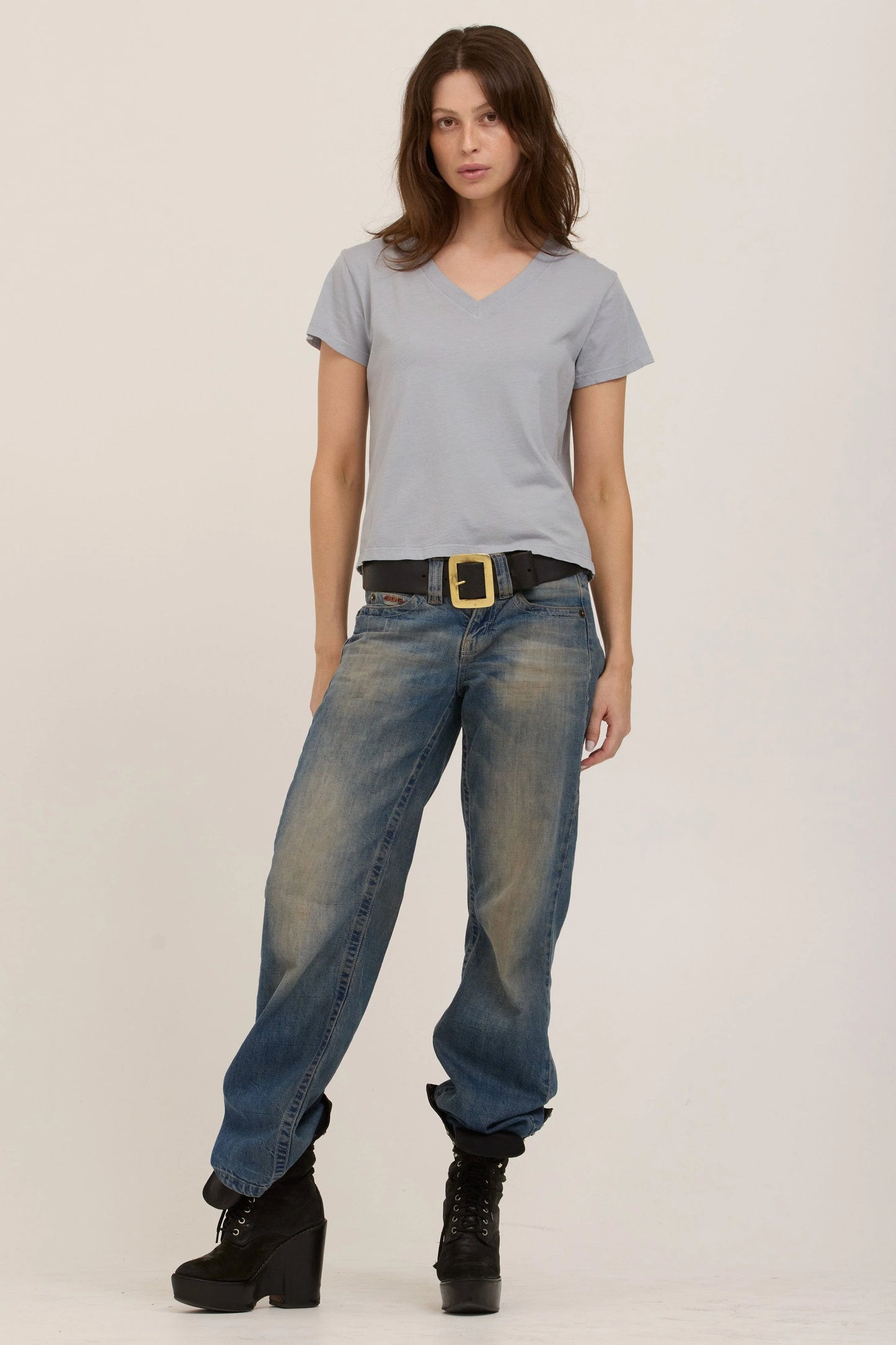 Must Have V Tee in Smokey Blue