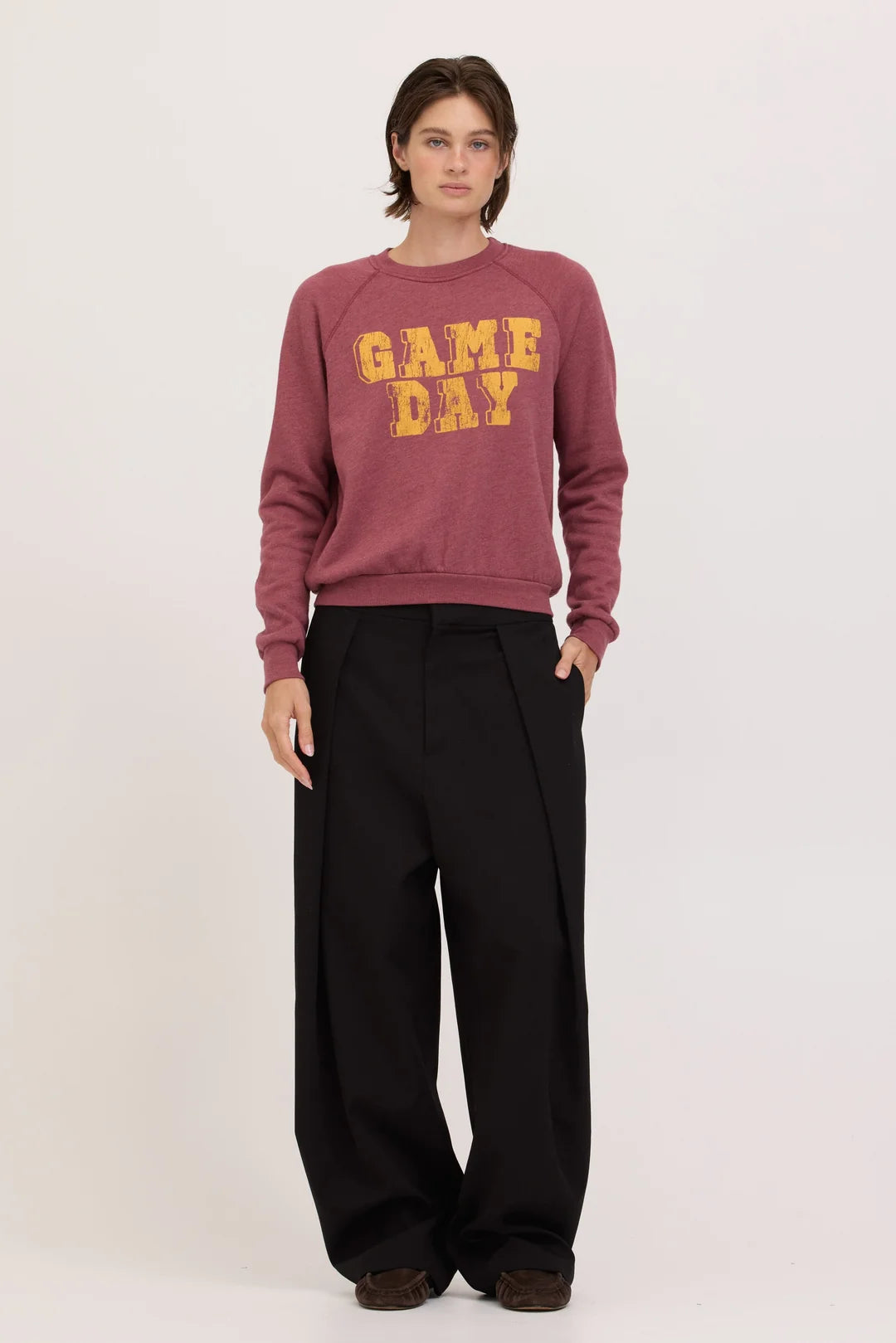 Game Day Sweatshirt in Dark Cherry