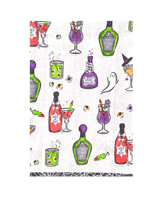 Spooky Cocktail Double-Sided Tea Towel