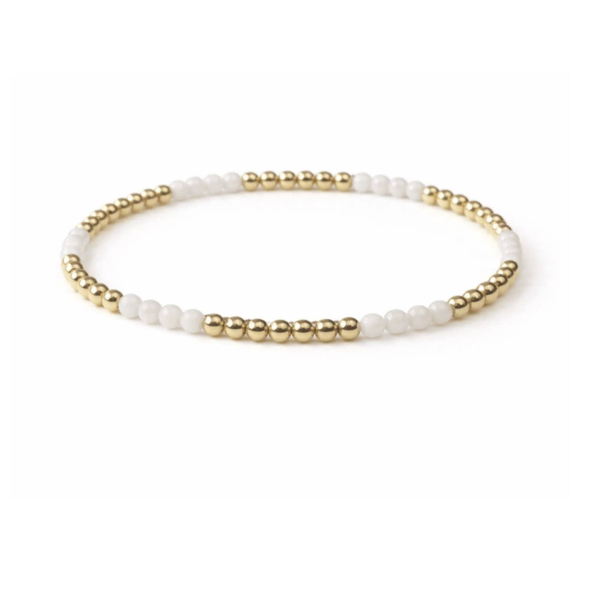 Refined Stone Bracelet in White