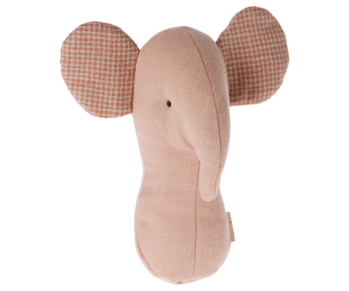 Lullaby Friend, Elephant Rattle in Rose