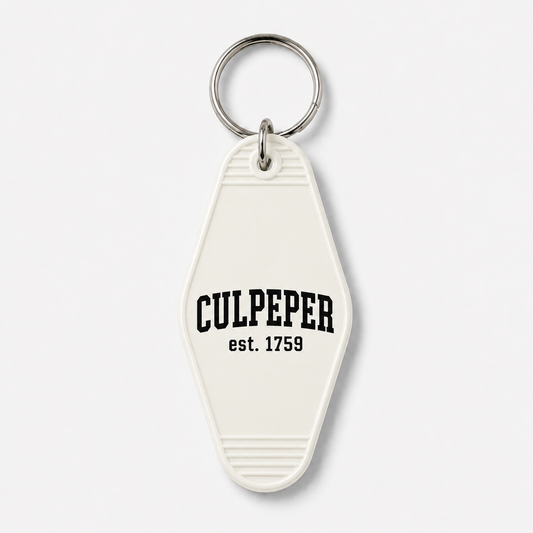Culpeper Hotel Key Tag in White