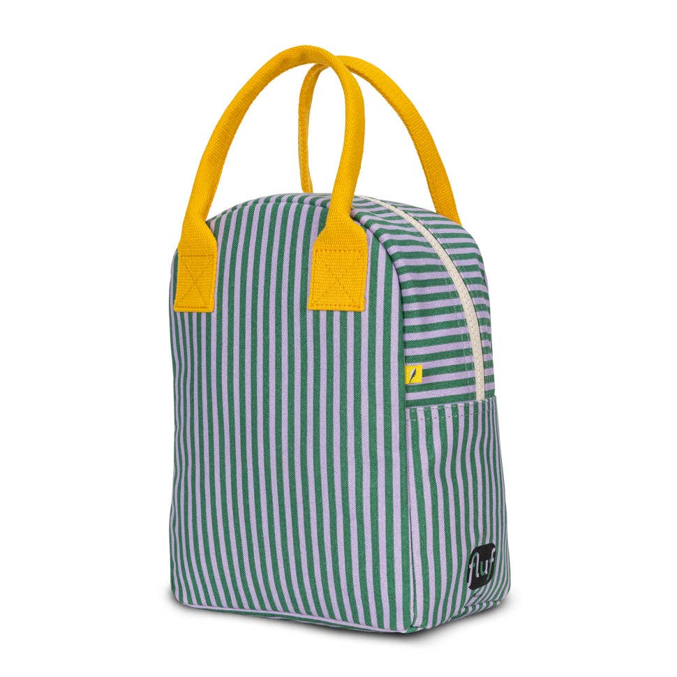 Zipper Lunch Bag - Candy Stripe Grass