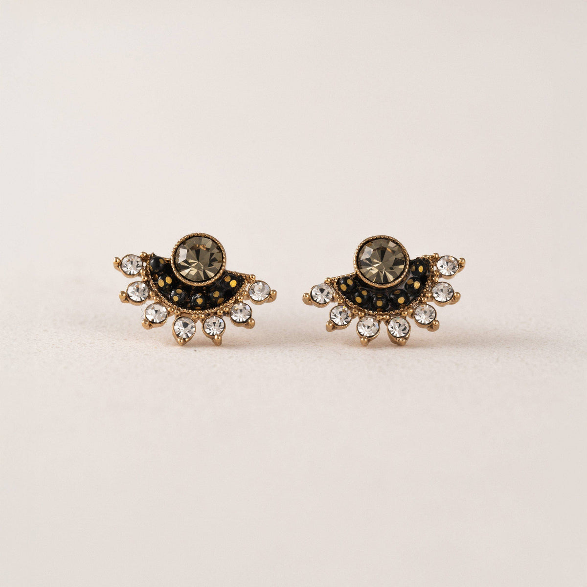 Nico Fan Earrings in Black Diamond