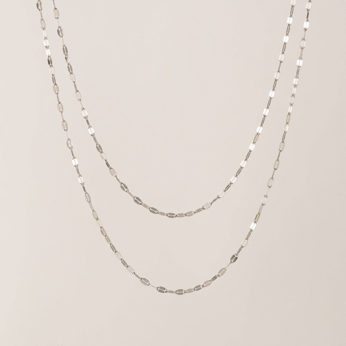 Ray Layered Necklace in Silver