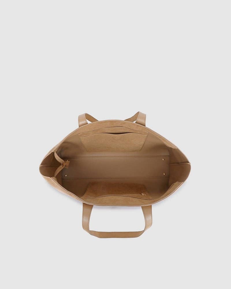 Elke Tote Bag in Suede Honey
