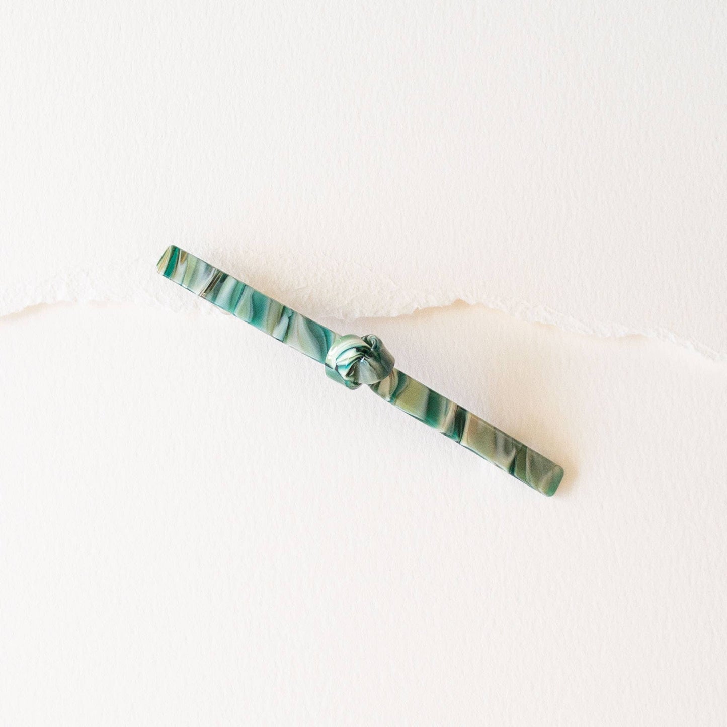 Eco French Twist Hair Barrettes: Jade