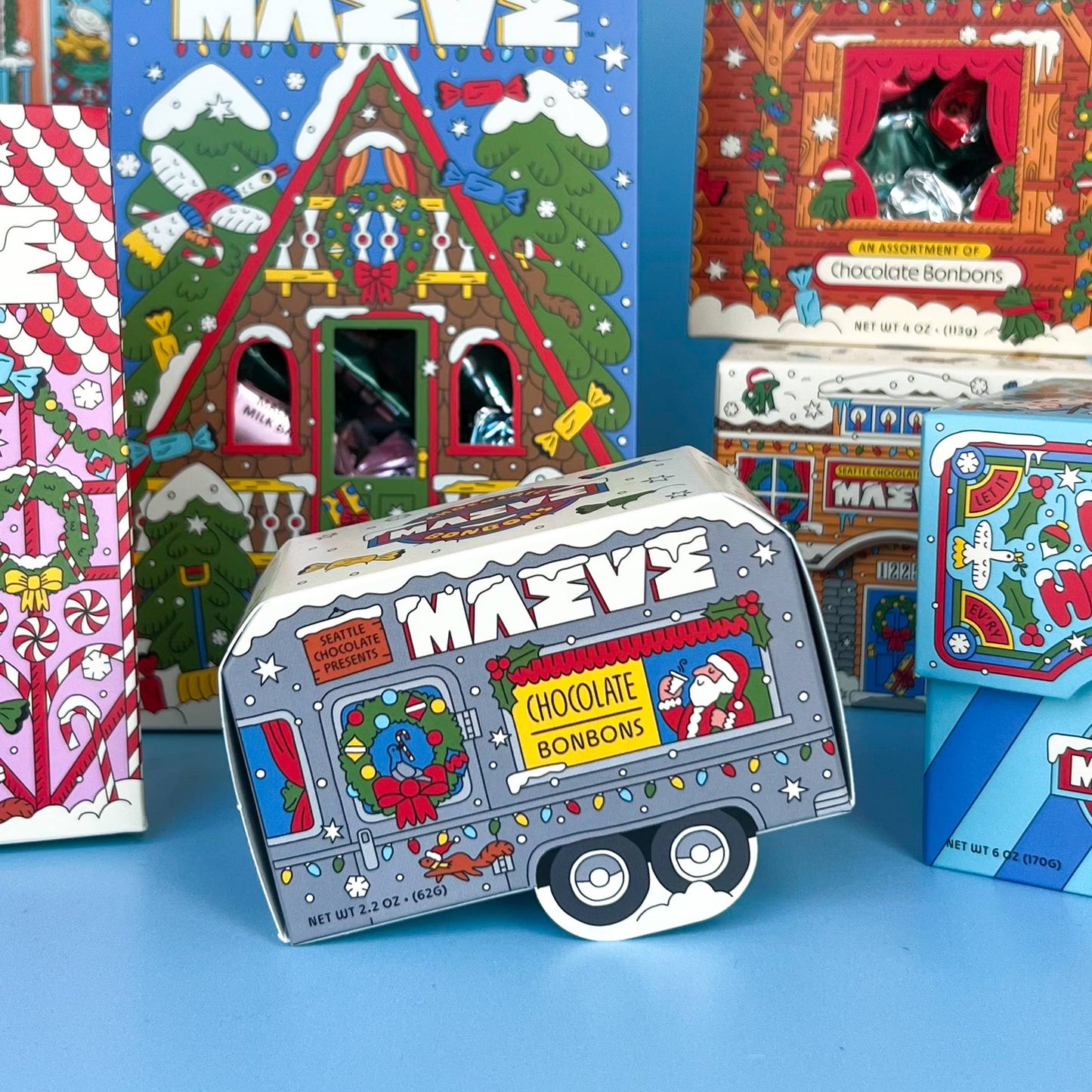 Santa's Camper Bonbon Box