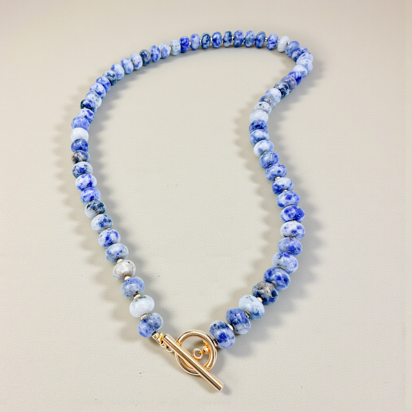 Lapis Bold Gemstone Beaded Necklace