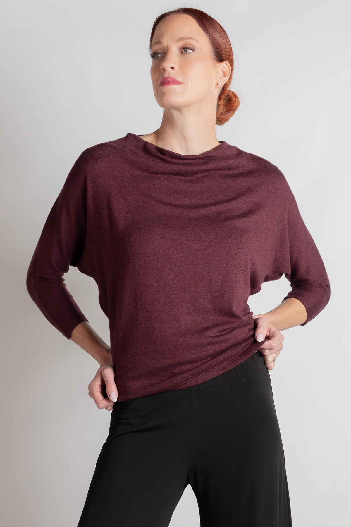 Astrid Dolman Top in Mulberry