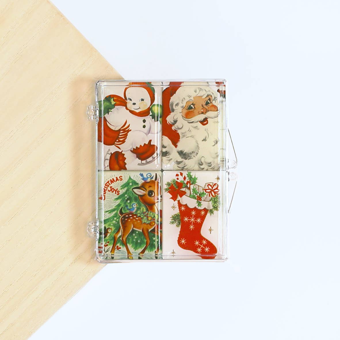 Retro Santa Holiday Mighty Magnets