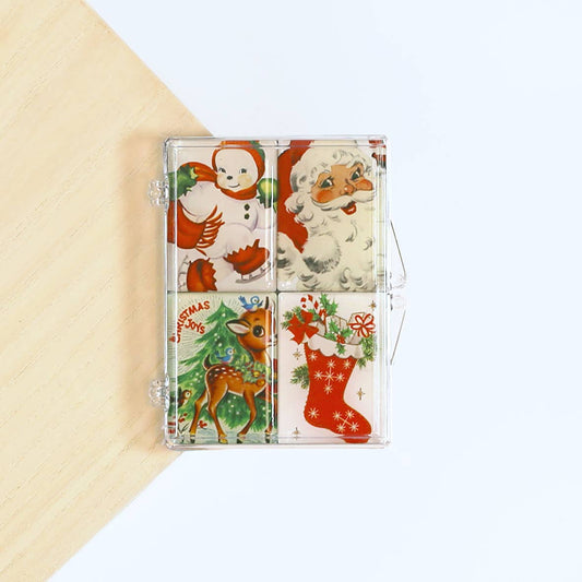 Retro Santa Holiday Mighty Magnets