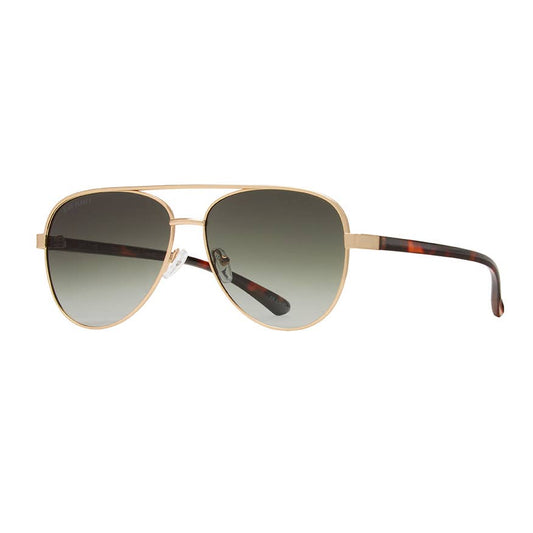Jesse II Sunglasses in Matte Gold and Brown Tortoise