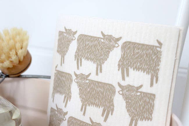 Swedish Dishcloth - Highland Cow