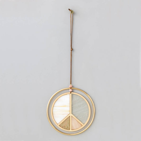 Stained Glass Light Catcher - Peace Sign