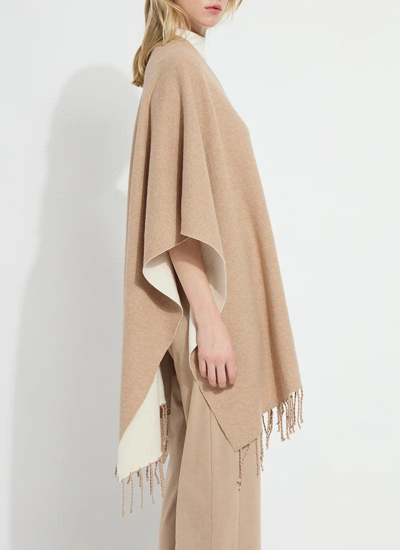 Basilia Double Face Reversible Wrap in Warm Biscuit & Buttercream