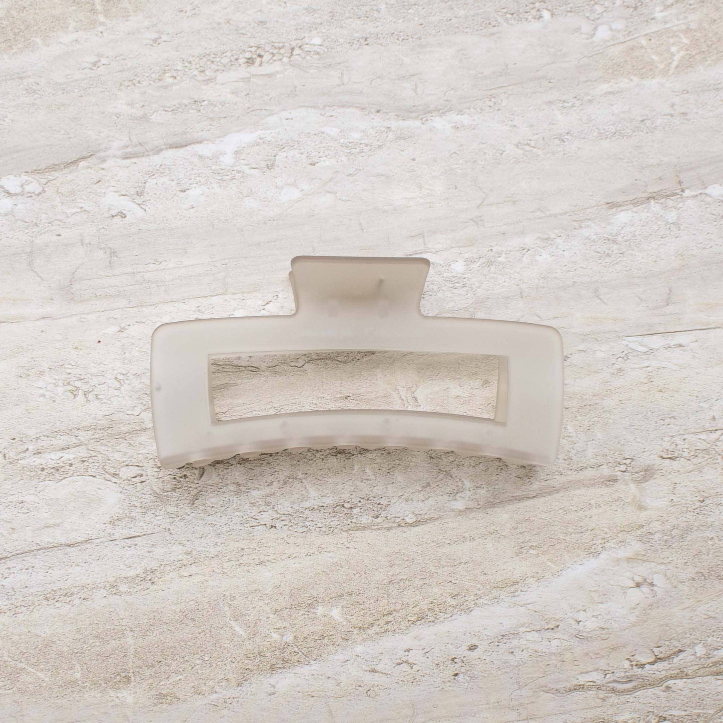 Jumbo Square Hair Clip: Matt Black