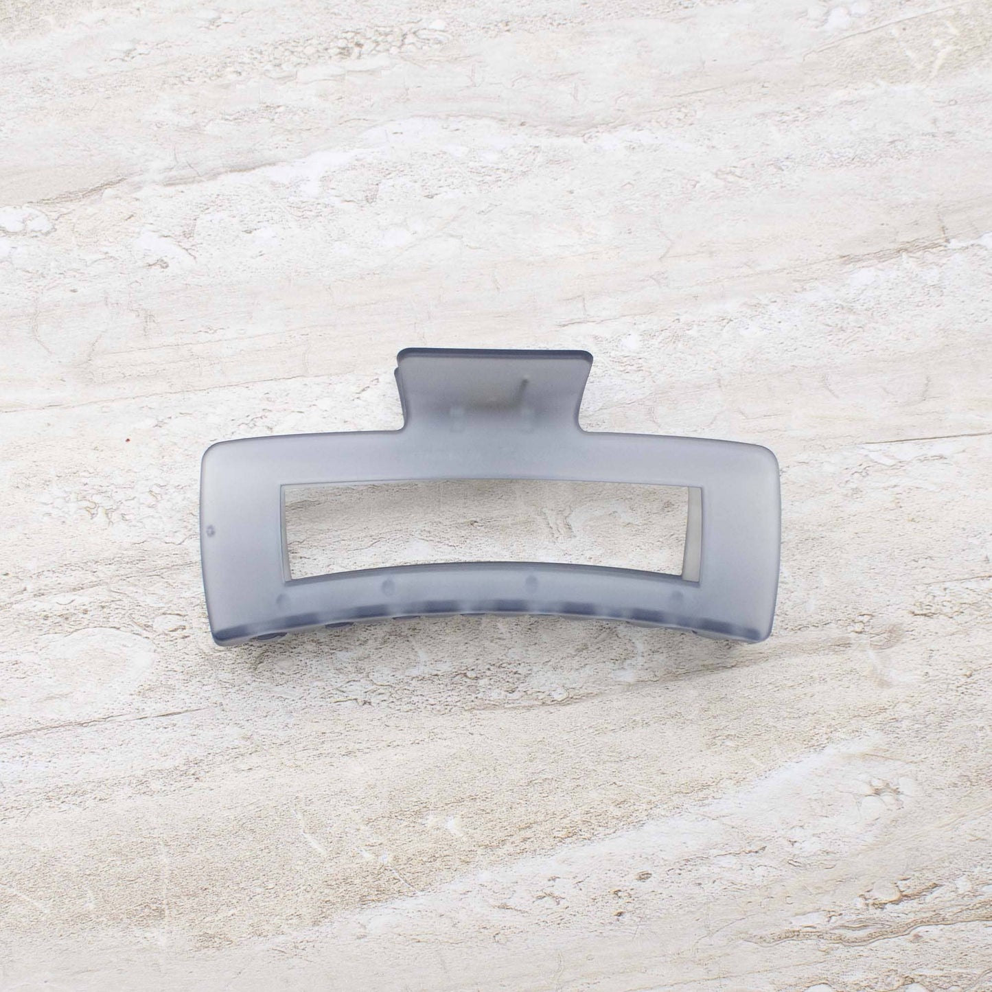 Jumbo Square Hair Clip: Matt Khaki