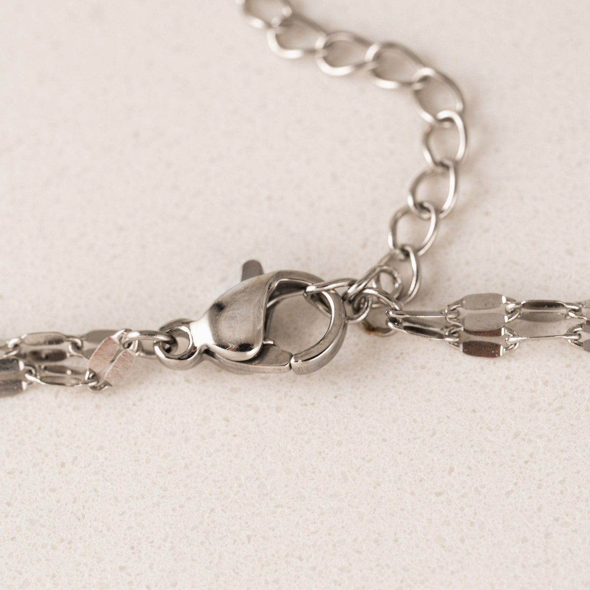 Ray Layered Necklace in Silver