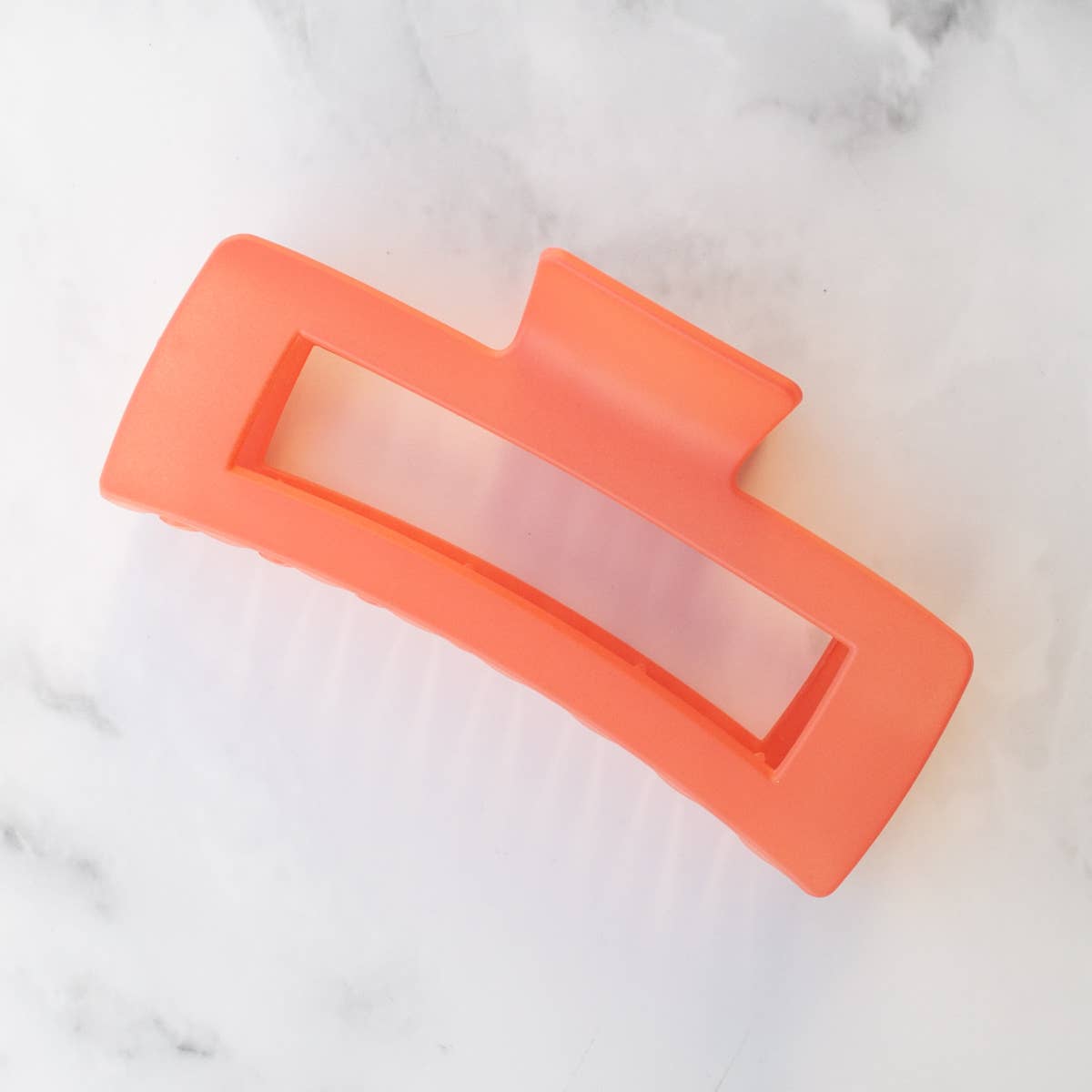 Jumbo Square Hair Clip: Matt Khaki