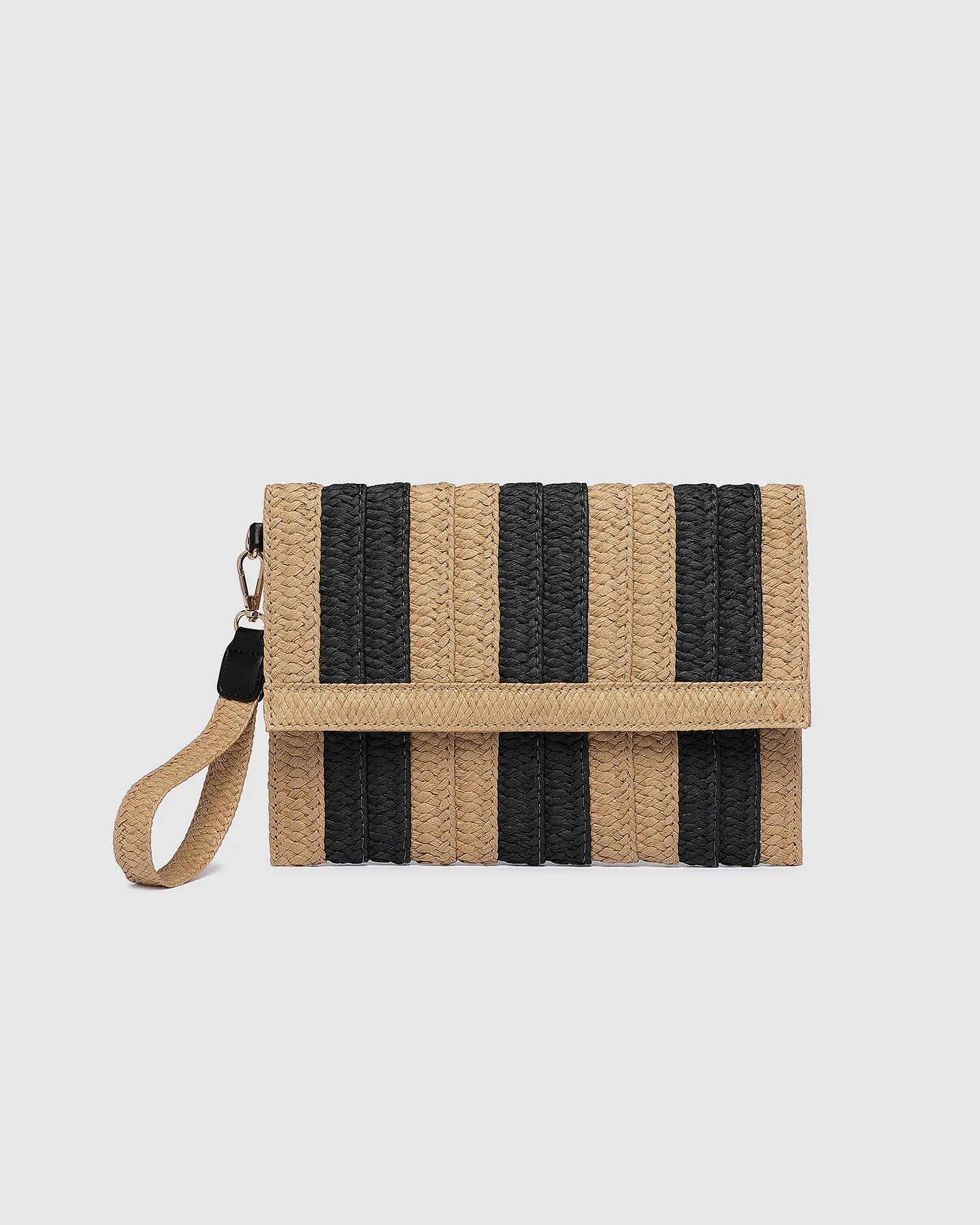 Coco Clutch in Natural Black Stripe