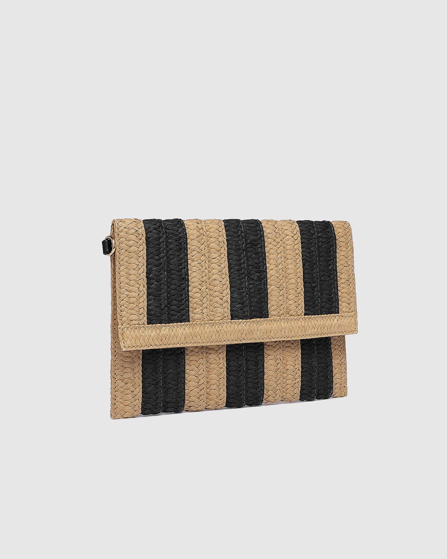 Coco Clutch in Natural Black Stripe
