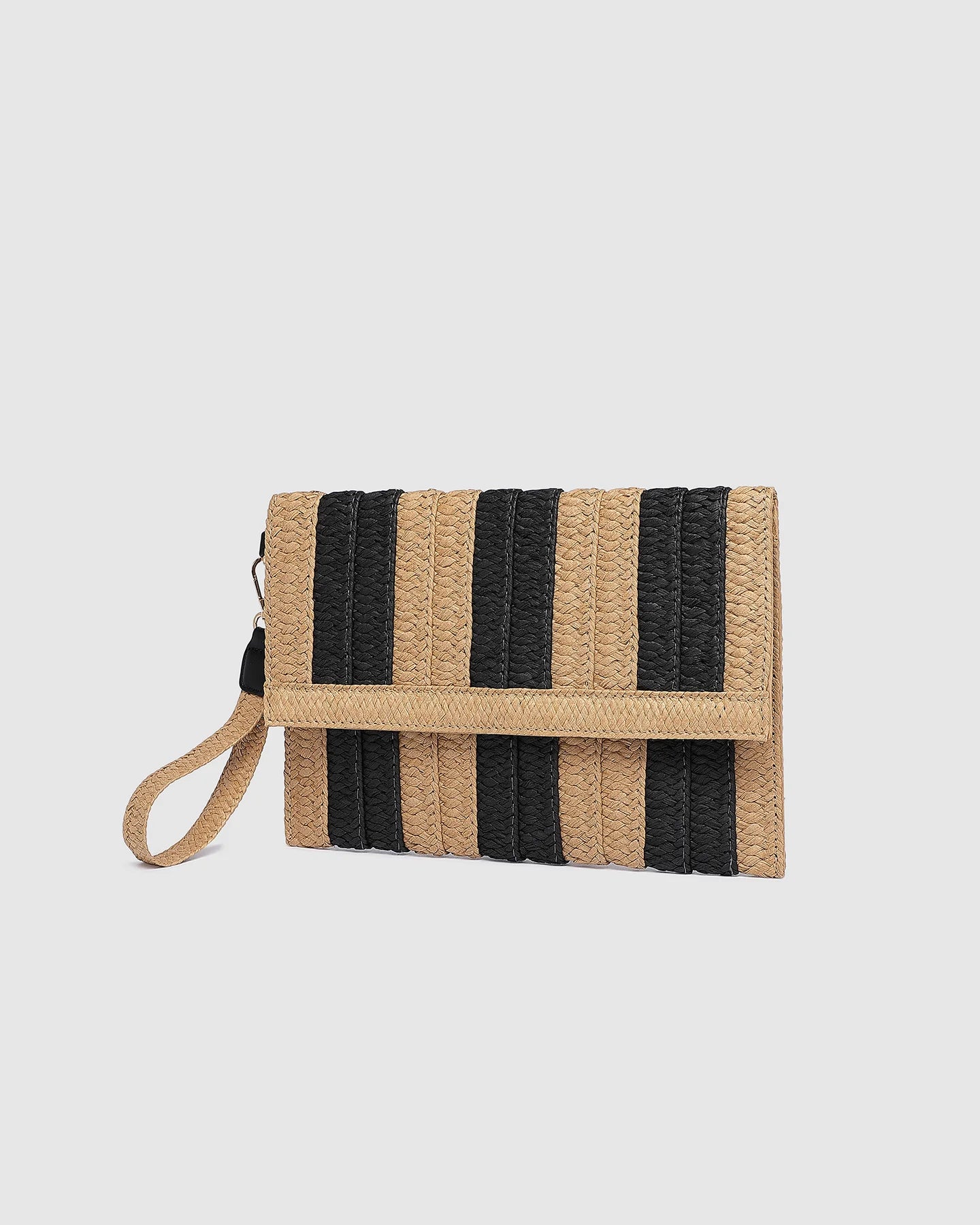 Coco Clutch in Natural Black Stripe