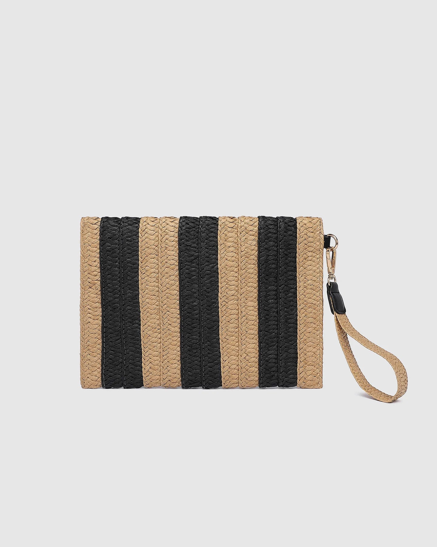 Coco Clutch in Natural Black Stripe