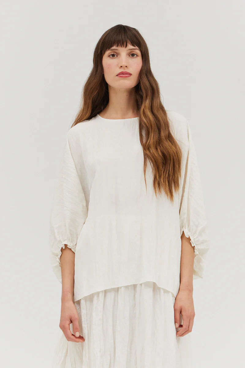 Loose Sleeves Blouse in Milk