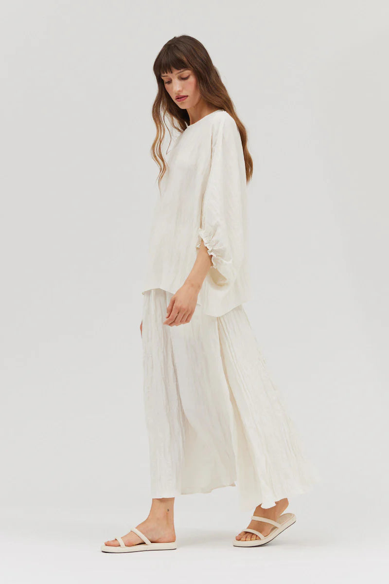 Loose Sleeves Blouse in Milk