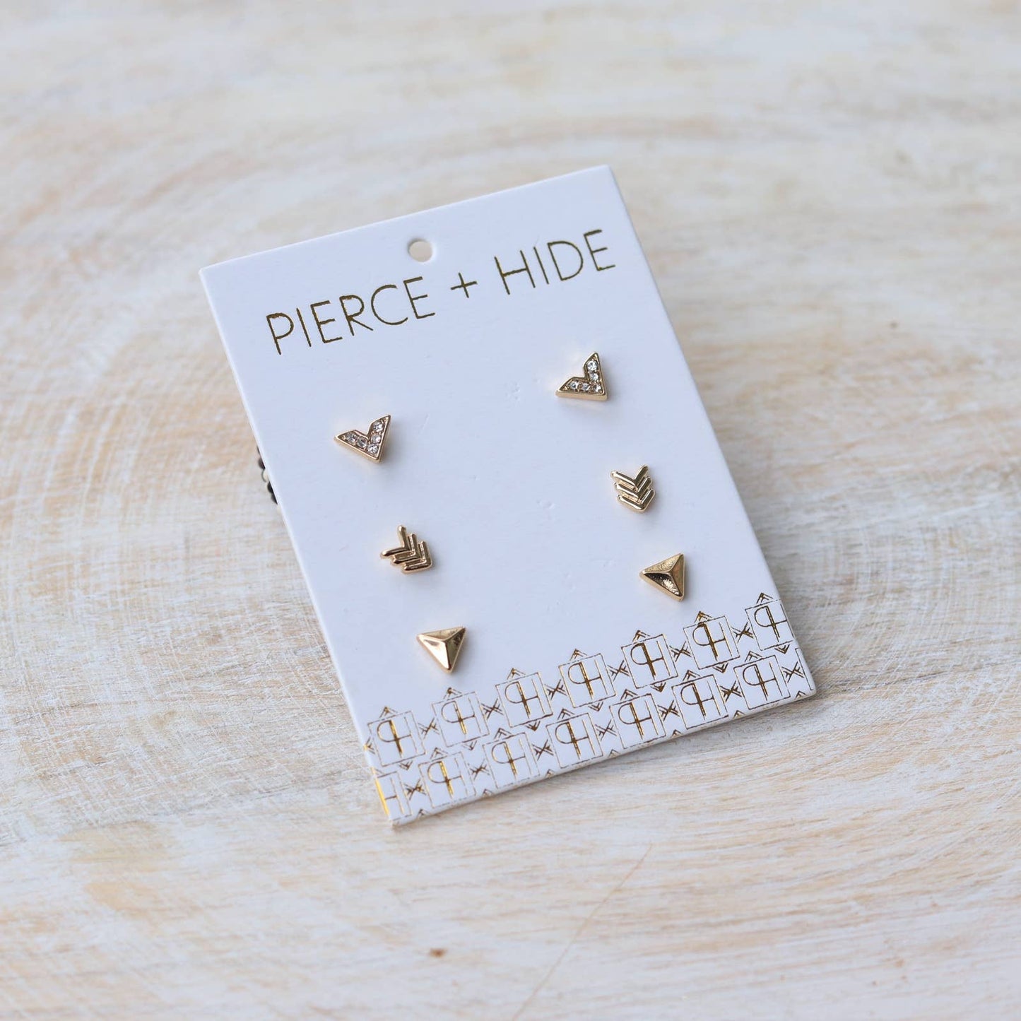 Gold Arrow Stud Trio