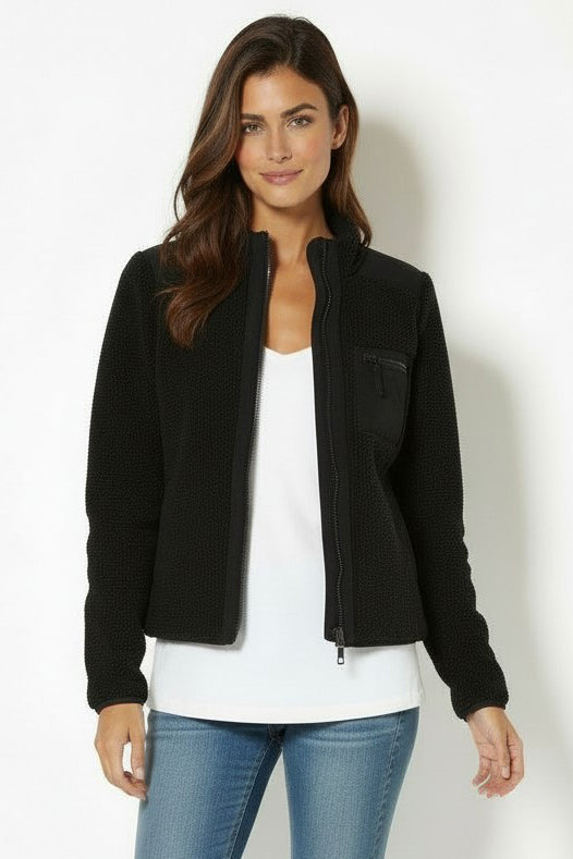  Cozy Sherpa Jacket in Black - product photo