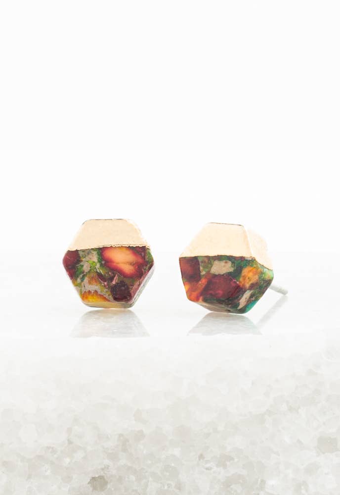 Sedona Stud Earrings in Sunrise Reds