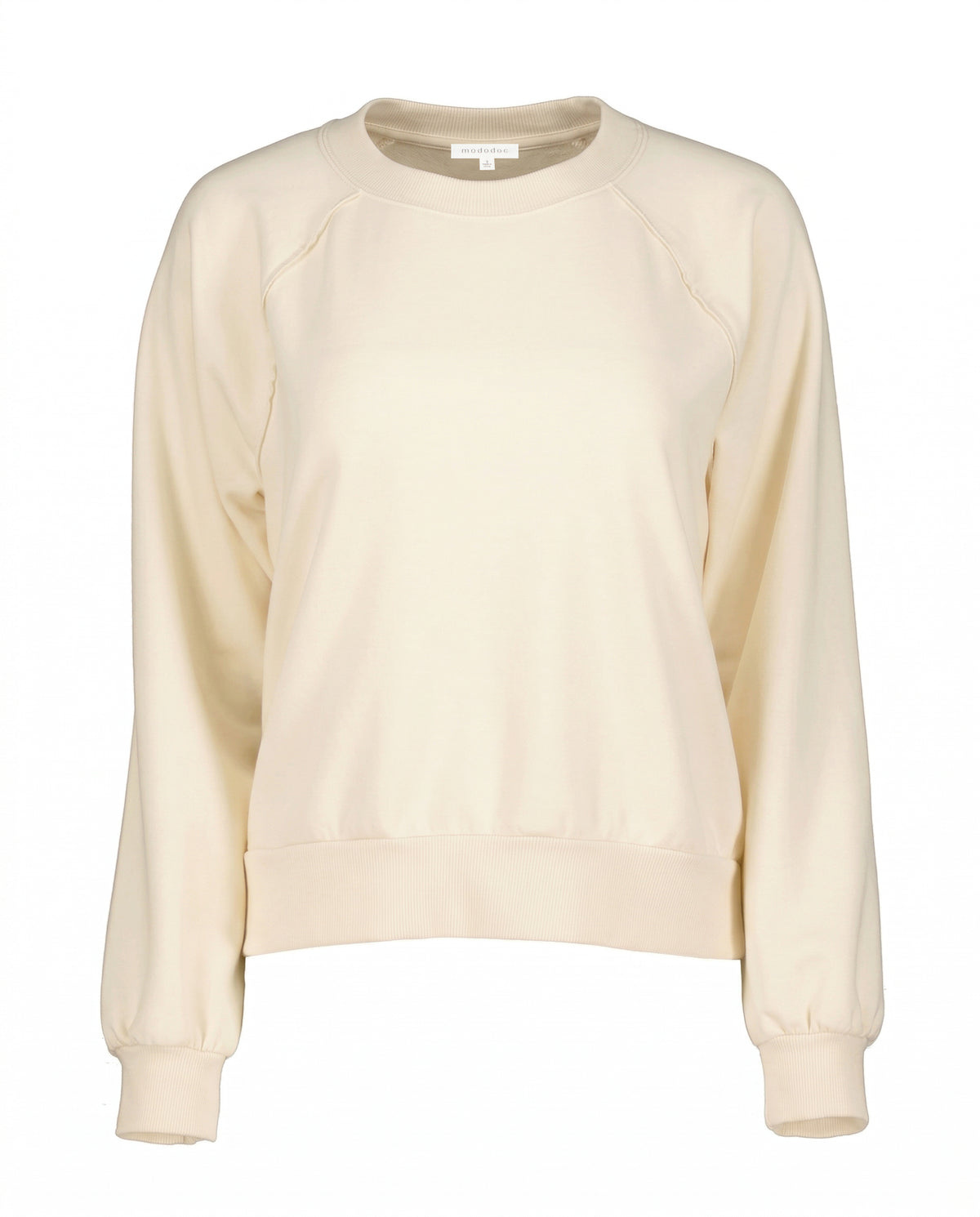  Cropped Raglan Sweatshirt in Porcelain - product photo