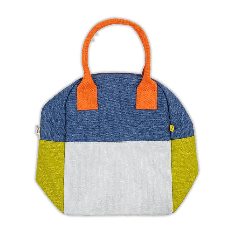 Zipper Lunch Bag - Two Tone Citrus Sky