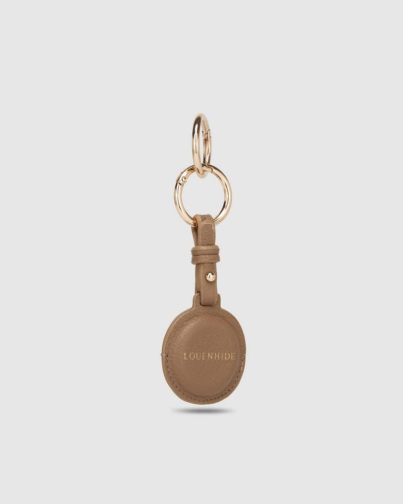 Opal Airtag Keychain - Mocha: Vegan - Polyurethane / Women-Owned, Cruelty-Free