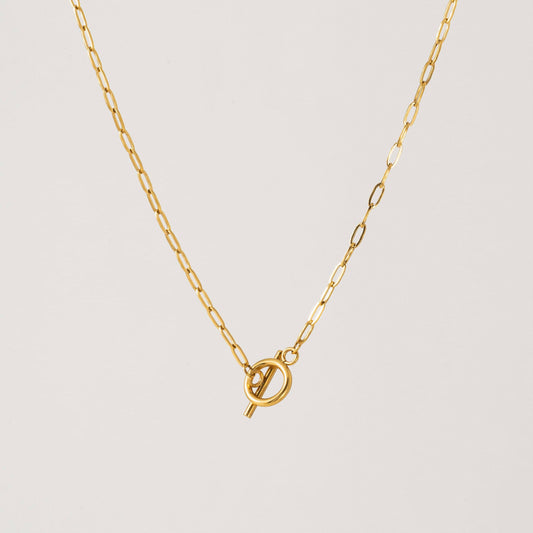 Darcy Paperclip Necklace in Gold