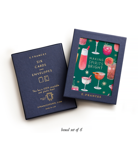 Making Spirits Bright Boxed Set of 6 Holiday Greeting Cards