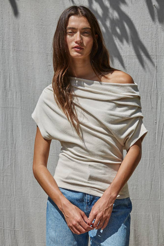One Shoulder Drape Top