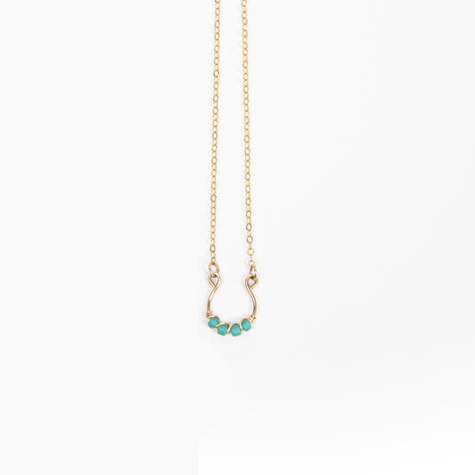 Moab Western Horseshoe Necklace in 14k Gold Filled