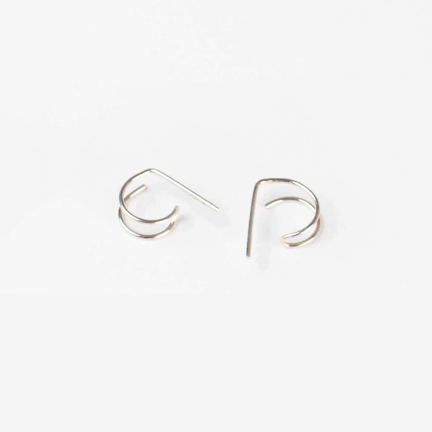 Journey of Hope Huggie Earrings in Sterling Silver