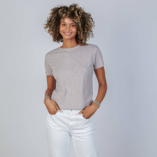 Celia Perfect Length Tee in Dusty Lilac