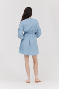 Chambray Mini Dress in Light Wash