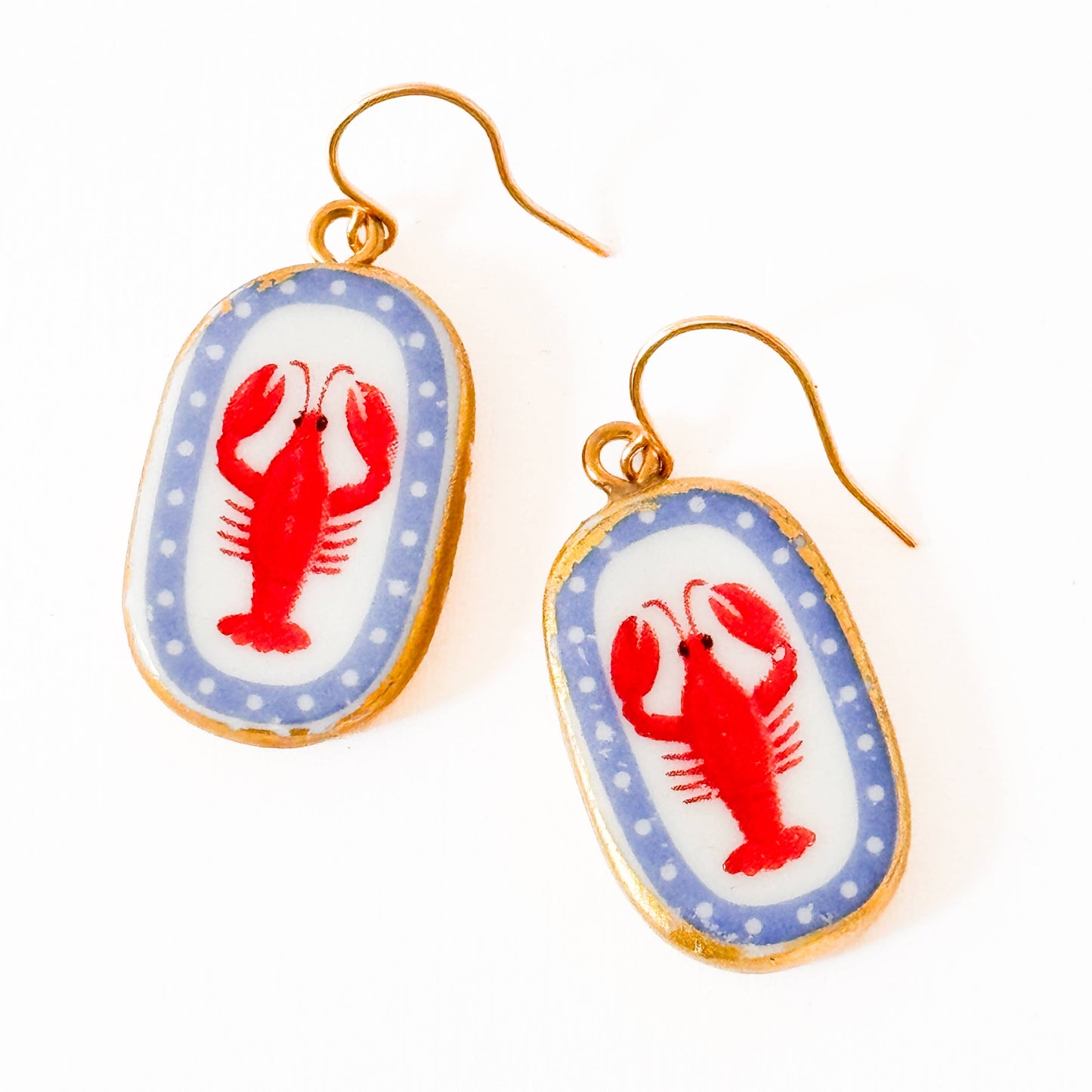 Ceramic Lobster Earrings