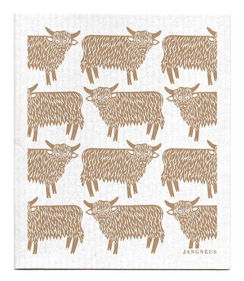 Swedish Dishcloth - Highland Cow